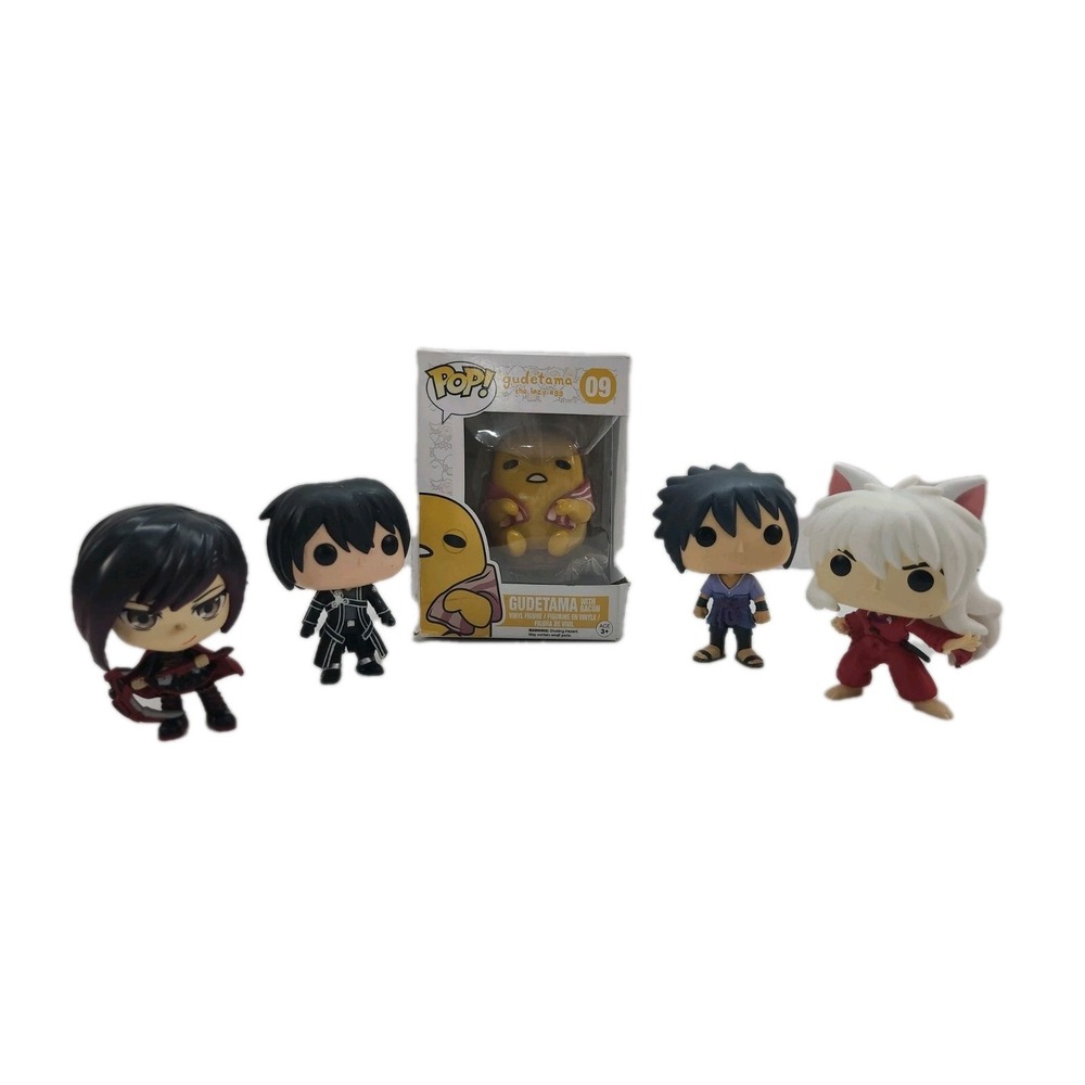 Funko Pop Vinyl Lot of 5 Kirito Inuyasha Narruto Shippuden Gudatema
